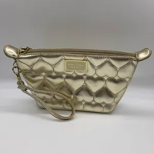 Betsey Johnson Gold‎ Quilted Heart Wristlet thumbnail 3