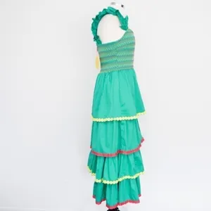 Alden Adair. Frida Ruffle‎ Smocked Midi Dress. thumbnail 7