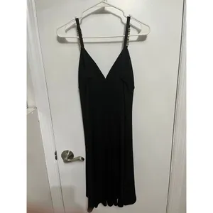 ABS Allen Schwartz sexy little mini black dress size small petite thumbnail 6