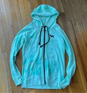 Mint Tie Dye Hoodie VSPINK Sz S thumbnail 1