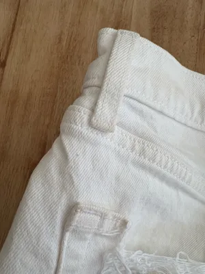 Abercrombie White Denim Shorts thumbnail 7