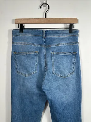 Anthropologie Pilcro‎ The Icon Flare Jeans 29 Blue Button Fly High Rise Denim thumbnail 6