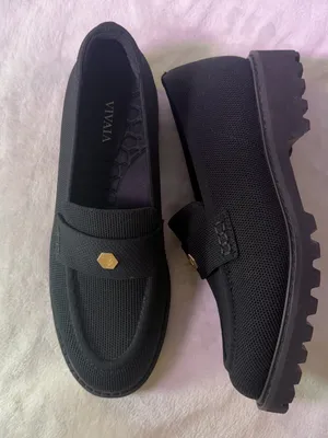 Vizzano Black Knit Penny Loafers for Women thumbnail 6