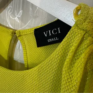 Vici Runched Lime Glitter Bodycon Maxi Long Sleeve Dress SMALL thumbnail 12