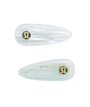 Lululemon Alligator Hair Clips 2 Pack Foam Cloud White thumbnail 9