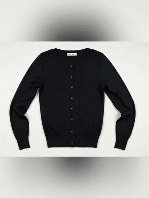 Grace Karin Women’s Small Black Button Front Cardigan Sweater Viscose Knit thumbnail 6