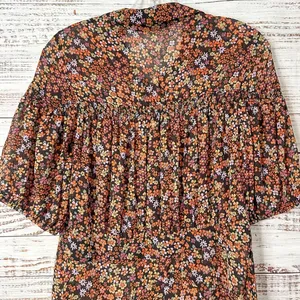 Free People Bonnie Boho Floral Print Mini Dress, EUC, Size Medium, MSRP $148 thumbnail 14
