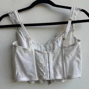 Victoria's Secret Dream Angels Unlined Lace Up Corset Top White Size Small DD thumbnail 3