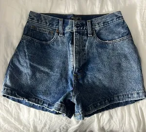 Abercrombie & Fitch Dark Blue Denim Jean Shorts thumbnail 1