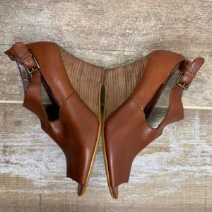 Ralph Lauren Hannie Brown‎ T Strap Peep Toe Wedge Sandals Leather Sz 8.5 thumbnail 15