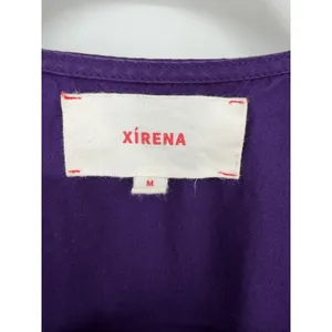 Xirena Ophelia Dress Puff Sleeve Cotton Mini M Purple V-Neck Smocked Boho Poplin thumbnail 8