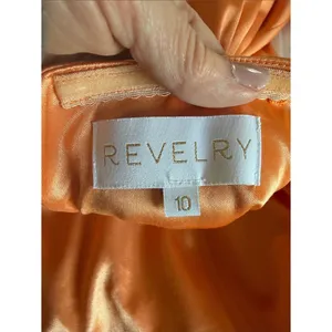 Revelry Strapless Sweetheart Gown in Orange Women's Size 10 thumbnail 5