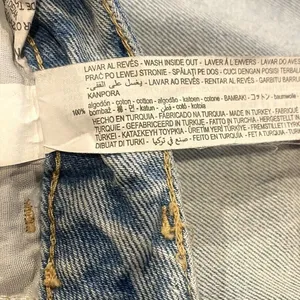 ZARA Vintage Relaxed Style High Rise Wide Leg Raw Hem Casual Cotton Jean 4 Blue thumbnail 7