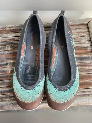 Merrell mimix meld stretchy knit ballet flats comfort shoes teal brown casual 9 thumbnail 3