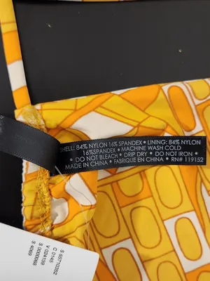 Out From Under Urban Outfitters Orange Retro Print Bikini Top Size Medium NWT thumbnail 8