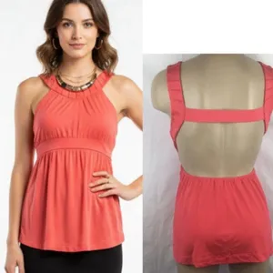 Guess Marciano Pink Sleeveless Strappy Open Back Top XS thumbnail 2