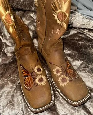 Dark Ranch Western Boots Brown Size 9.5 thumbnail 1
