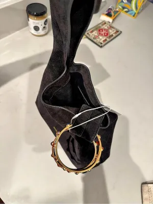 Veronica Beard Swing Embellished Ring Handle Black NWT thumbnail 6