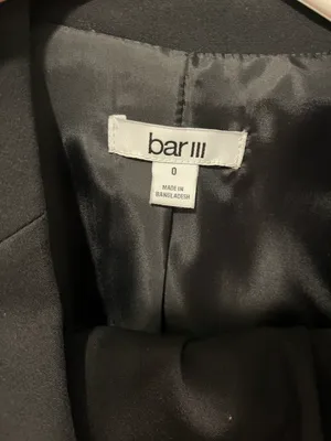 Bar III Black Interview Or Work Blazer thumbnail 3
