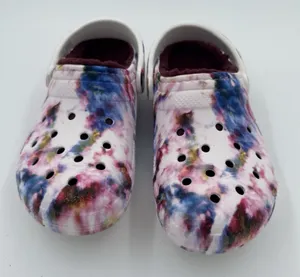 Crocs Classic Lined Tie Dye Clogs Garnet Multi Color Mens 6 Womens New thumbnail 1