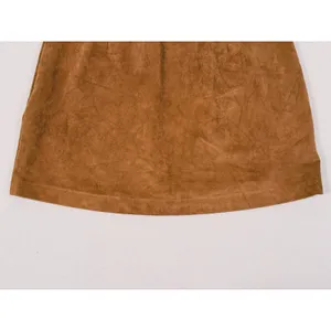 Abercrombie & Fitch Faux Suede Mini Skirt Size S Brown Preppy Fall Quiet Luxury thumbnail 10