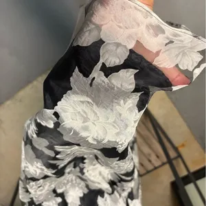 Betsy & Adam Black and White Formal Gown thumbnail 6