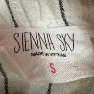 Sienna Sky‎ Womens Small White Black Striped Paperbag Waist Button Front Skirt thumbnail 5