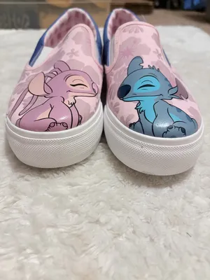 Disney stitch and angel slip on sneakers size 7.5 thumbnail 3