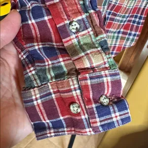 Vintage Lands’ End Madras Plaid Button Down Shirt Size 8 100% Cotton thumbnail 7