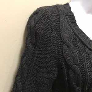 American Eagle short sleeve fisherman sweater matte black M vintage thumbnail 5