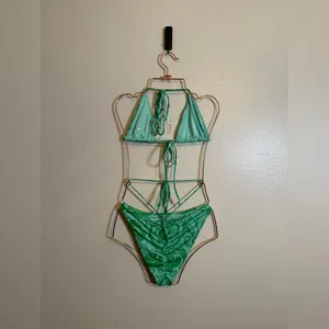 Frankies Bikinis‎ Satin Bikini Set and Sarong in Rainforest thumbnail 4