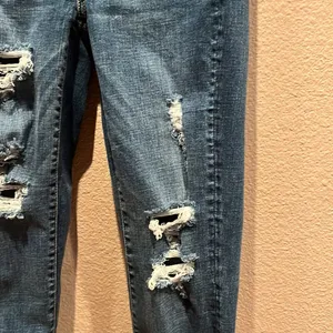 American Eagle Super Stretch Super High Rise Jeggings Size 0 Regular Distressed thumbnail 6