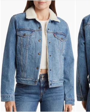 Levi's Womens Stellar Sherpa Trucker Denim Jean Jacket Size XS NEW $108 Classic thumbnail 1