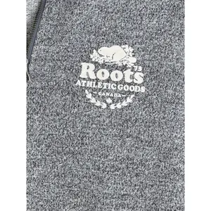 Roots Salt & Pepper Gray Quarter Zip Pullover Sweatshirt Small thumbnail 3