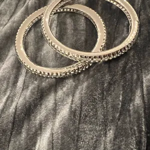 Elegant Silver Hoop Bracelets thumbnail 3