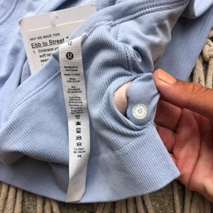 Lululemon NWT Ebb To Street Tank Top Size 12 - Blue Linen thumbnail 11