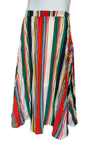 Womens A. Calin Flying Tomato Multicolor Stripe A Line Midi Skirt - Sz S thumbnail 1