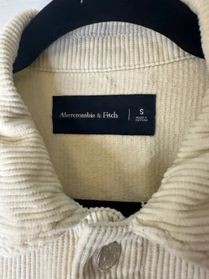 Abercrombie & Fitch Cream Corduroy Shirt Jacket | Men’s Size S thumbnail 4