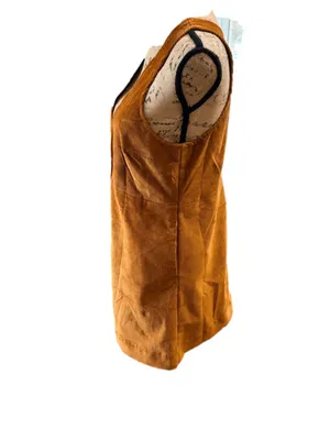 Free People Rolling Thunder Corduroy Mini Dress in Cinnamon Size M thumbnail 4