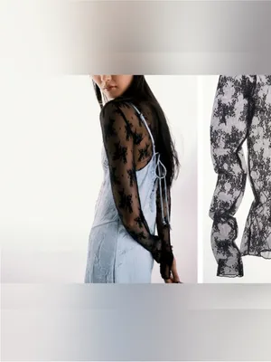 NWT Free People Intimately Lady Lux Layering Top - black - XS thumbnail 3
