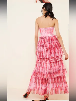 Anthropologie Hutch Outline Tiered Maxi Gown- size 4 thumbnail 3