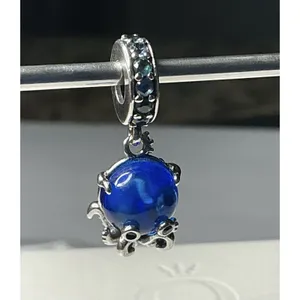 Pandora Blue Crab Dangle Charm S925 Blue Murano Glass Ocean Sea Life thumbnail 5