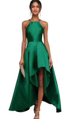 Lulus Green High Low Formal Dress Size Small NWT Wedding Guest Dress thumbnail 1
