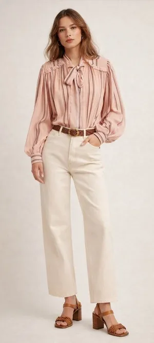 Hemant and Nandita Anthropologie striped button front blouse. Size XS. thumbnail 1