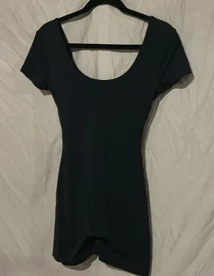 Black workout romper thumbnail 1