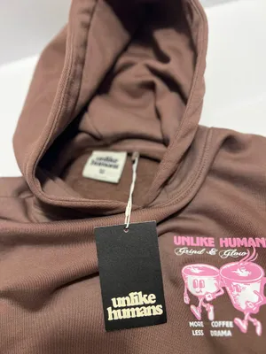 Unlike Humans Brown Coffee Graphic Hoodie - NWT (M) thumbnail 2