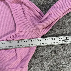 Hollister Must Have Collection Cropped Ribbed Long Sleeve Sz S thumbnail 6