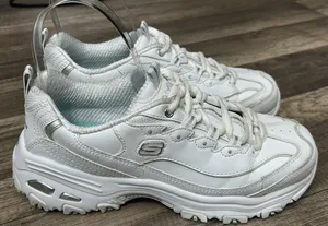 Skechers D'Lites Fresh Start Womens Shoes Size 7.5 Extra Wide White 11931EW thumbnail 1