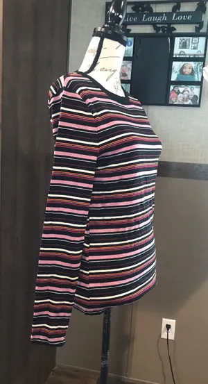 A New Day NWT Size medium striped long sleeve top thumbnail 2