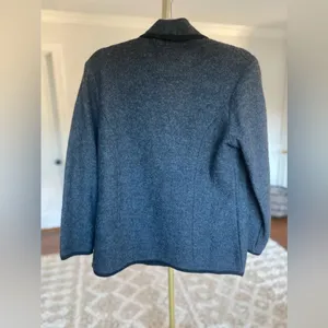 100% Wool Blazer Kasper Timeless‎ Capsule Classic Shawl Collar Elegant Office thumbnail 3